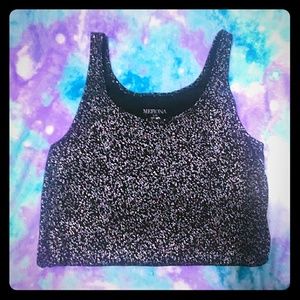 Silver sparkle tank